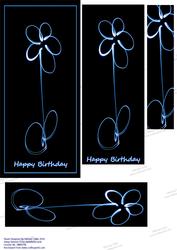 Electric Birthday Flower Pyramid Card