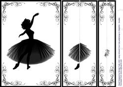 Swirls & Silhouette Ballerina Side Stacker Card