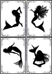 Silhouette Mermaid Toppers