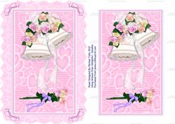 Lace & Roses Wedding Bells Topper