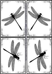 Dragonfly Silhouette Toppers