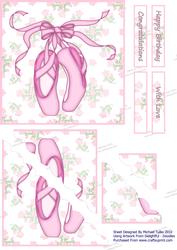 Little Ballerina Shoes Corner Stacker Card