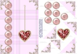 Garnet Birthstone Golden Heart Step by Step Card