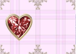 Garnet Birthstone Golden Heart Insert