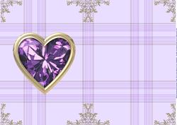 Amethyst Birthstone Golden Heart Insert
