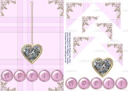 Diamond Birthstone Golden Heart Step by Step Card