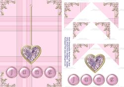 Alexandrite Birthstone Golden Heart Step by Step Card