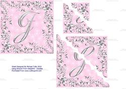 Sterling Silver Initial - J - Corner Stacker Card