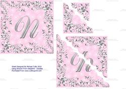 Sterling Silver Initial - N - Corner Stacker Card