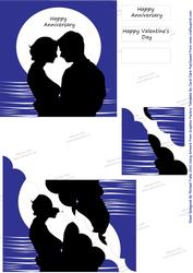 Silhouette Anniversary in the Moonlight Corner Stacher Card