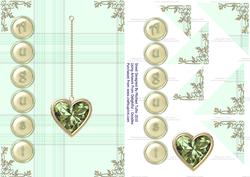 Peridot Birthstone Golden Heart Step by Step Card