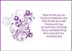 Purple Birthday Swirls