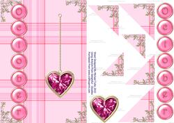 Quartz Birthstone Golden Heart Step by Step Card