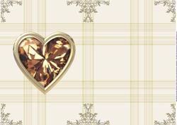 Topaz Birthstone Golden Heart Insert
