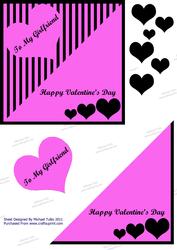 To My Girlfriend on Valentine's Day Step by Step Card