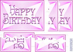 Modern Female Birthday Side Stacker Card