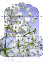White Flowers in a Blue Sky Money Wallet