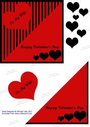 To My Darling Wife on Valentine's Day Step by Step Card