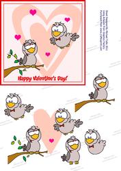 Happy Valentine's Day Birds Step by Step Card