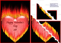 Too Hot to Handle Valentine's Day Corner Stacker Card