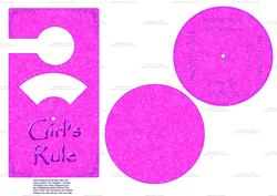 Girls Rule Spinnin' Door Hanger