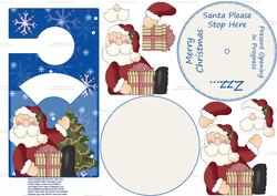 Santa Please Stop Here Male Spinnin' Door Hanger