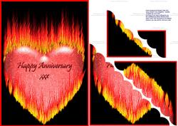 Too Hot to Handle Anniversary Corner Stacker Card