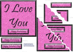 I Love You Corner Stacker Card
