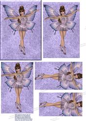 Posing in Purple Fairy Pyramid Card