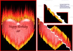 Too Hot to Handle Birthday Corner Stacker Card
