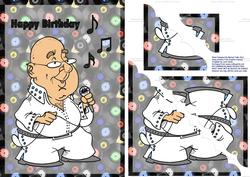 The Karaoke Dude Shell Edged Corner Stacker Card