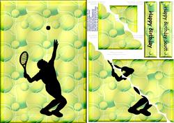 The King of the Tennis Ball Shell Edged Corner Stacker Card