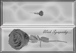 With Sympathy Rose Cut & Fold Large Dl Card
