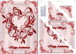 The Heart Swirls Corner Stacker Card