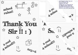 Thank You Sir!! Shell Edged Corner Stacker Card