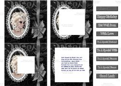 Strike a Pose Black & Grey Inverted Pyramid Card