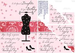 For My Special Daughter Shell Edged Corner Stacker Card