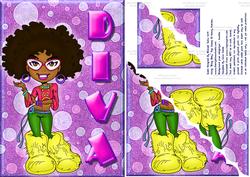 The Glitter Diva Bling Baby Shell Edged Corner Stacker Card