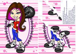 Rock Chick Female Birthday Shell Edged Corner Stacker Card