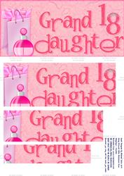 Girly Granddaughter Pyramid Card