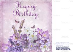 Butterfly Lavender Garden 8x8 Quick Card