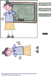 Teacher with Black Board