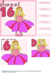 Cartoon Sweet Sixteen