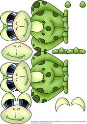 Cartoon Frog Shaped Card