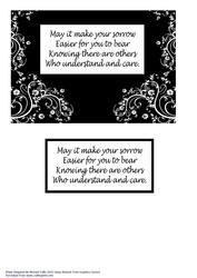 Sympathy Floral Black & White