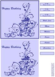Birthday Floral Swirls