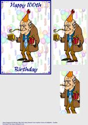Funny Male 100th Birthday Card