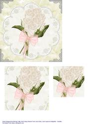 White Rose Bouquet on Lace