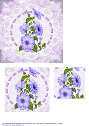 Pretty Purple Flowers on Lace