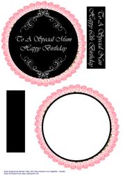 Special Mum Pink Rose Card Topper